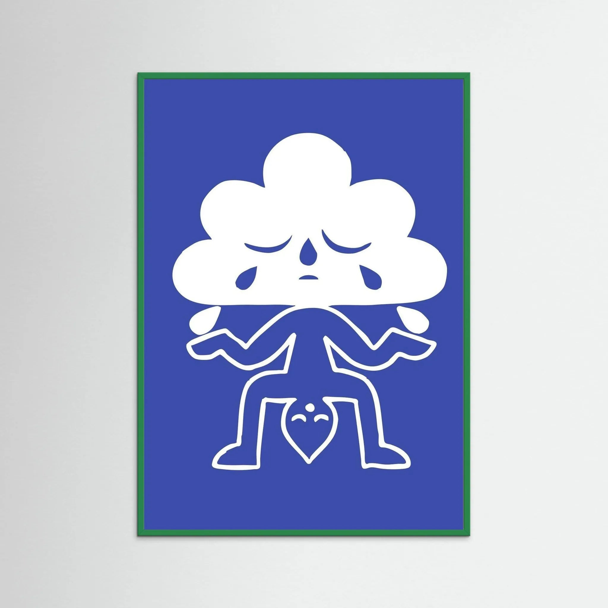 Poster-CLOUDY- Eric Schwarz- TADAM!-affiche-art-print- 21 x 29 cm / 8 x 11″ (A4) / No Frame-21 x 29 cm / 8 x 11″ (A4) / Black Wood-21 x 29 cm / 8 x 11″ (A4) / Blue Wood-21 x 29 cm / 8 x 11″ (A4) / Grey Wood-21 x 29 cm / 8 x 11″ (A4) / Green Wood