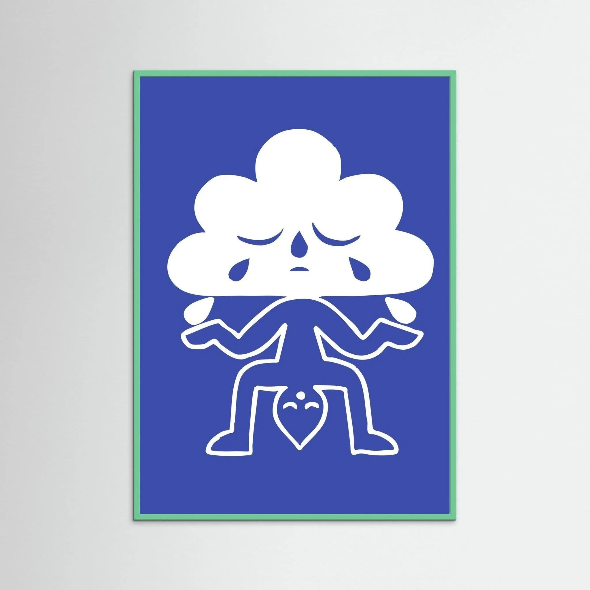 Poster-CLOUDY- Eric Schwarz- TADAM!-affiche-art-print- 21 x 29 cm / 8 x 11″ (A4) / No Frame-21 x 29 cm / 8 x 11″ (A4) / Black Wood-21 x 29 cm / 8 x 11″ (A4) / Blue Wood-21 x 29 cm / 8 x 11″ (A4) / Grey Wood-21 x 29 cm / 8 x 11″ (A4) / Green Wood