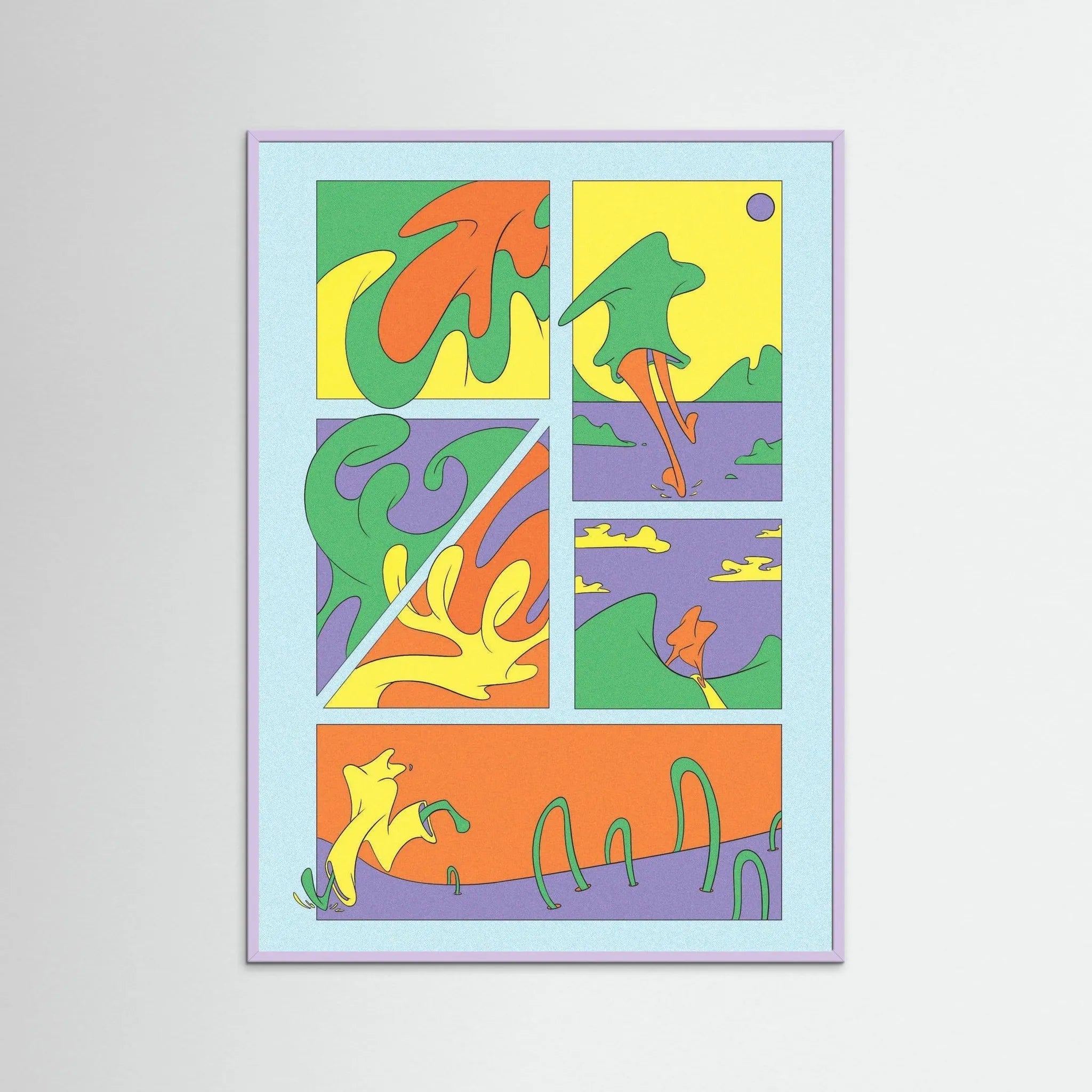 Poster-EXIT- Rowena Lloyd- TADAM!-affiche-art-print- 21 x 29 cm / 8 x 11″ (A4) / No Frame-21 x 29 cm / 8 x 11″ (A4) / Black Wood-21 x 29 cm / 8 x 11″ (A4) / Blue Wood-21 x 29 cm / 8 x 11″ (A4) / Grey Wood-21 x 29 cm / 8 x 11″ (A4) / Green Wood