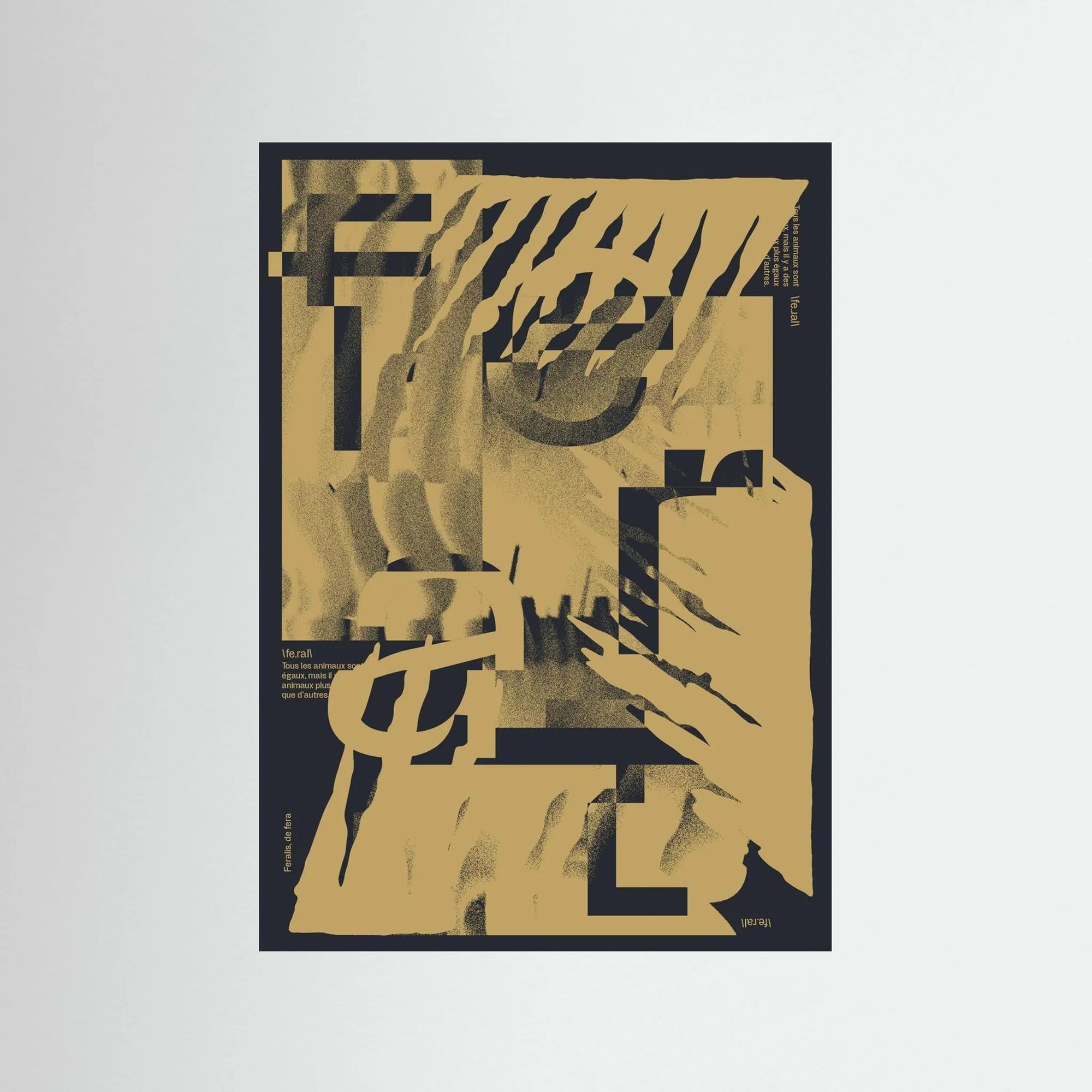 Poster-FERAL 2- Jérôme Bizien- TADAM!-affiche-art-print- 21 x 29 cm / 8 x 11″ (A4) / No Frame-21 x 29 cm / 8 x 11″ (A4) / Black Wood-21 x 29 cm / 8 x 11″ (A4) / Blue Wood-21 x 29 cm / 8 x 11″ (A4) / Grey Wood-21 x 29 cm / 8 x 11″ (A4) / Green Wood