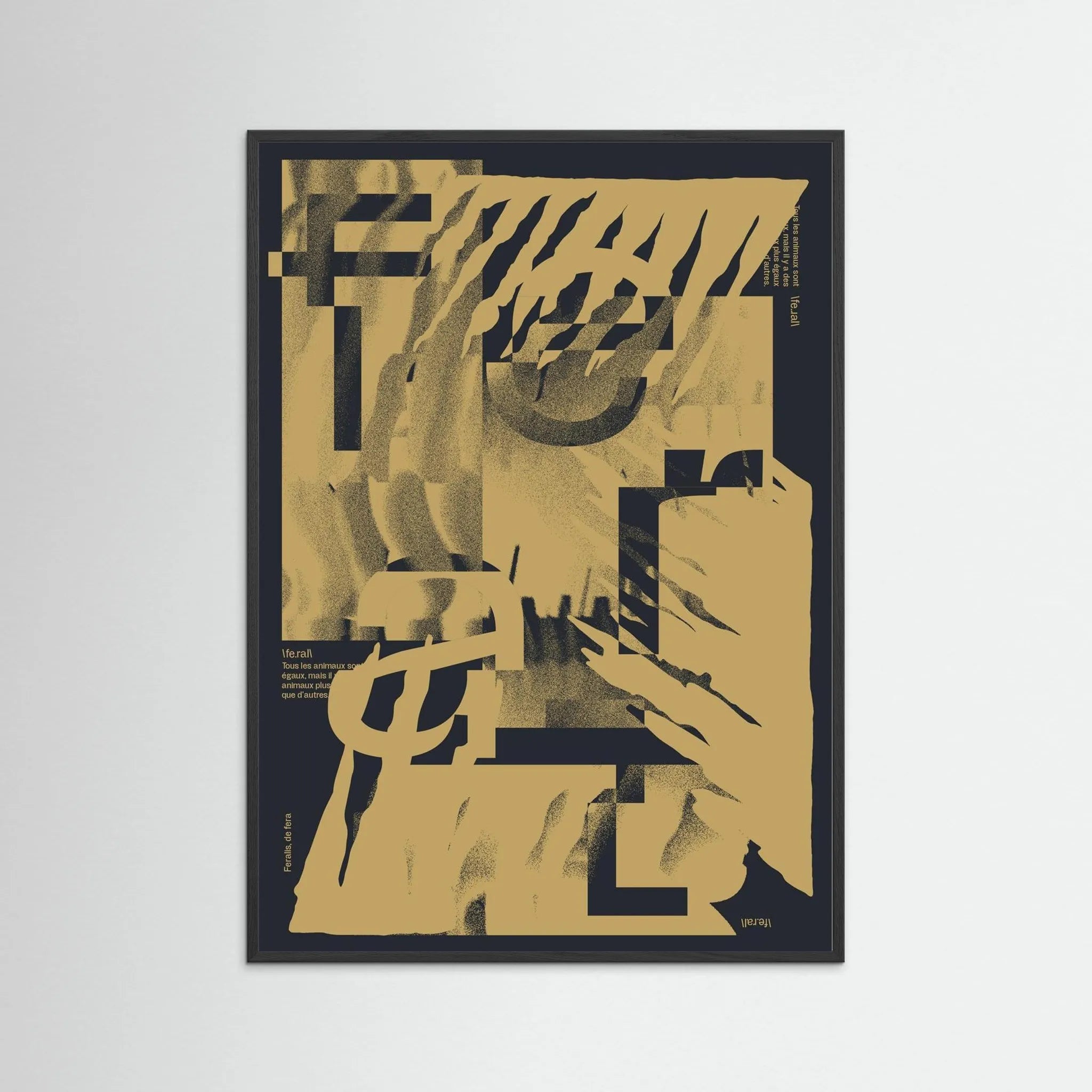 Poster-FERAL 2- Jérôme Bizien- TADAM!-affiche-art-print- 21 x 29 cm / 8 x 11″ (A4) / No Frame-21 x 29 cm / 8 x 11″ (A4) / Black Wood-21 x 29 cm / 8 x 11″ (A4) / Blue Wood-21 x 29 cm / 8 x 11″ (A4) / Grey Wood-21 x 29 cm / 8 x 11″ (A4) / Green Wood