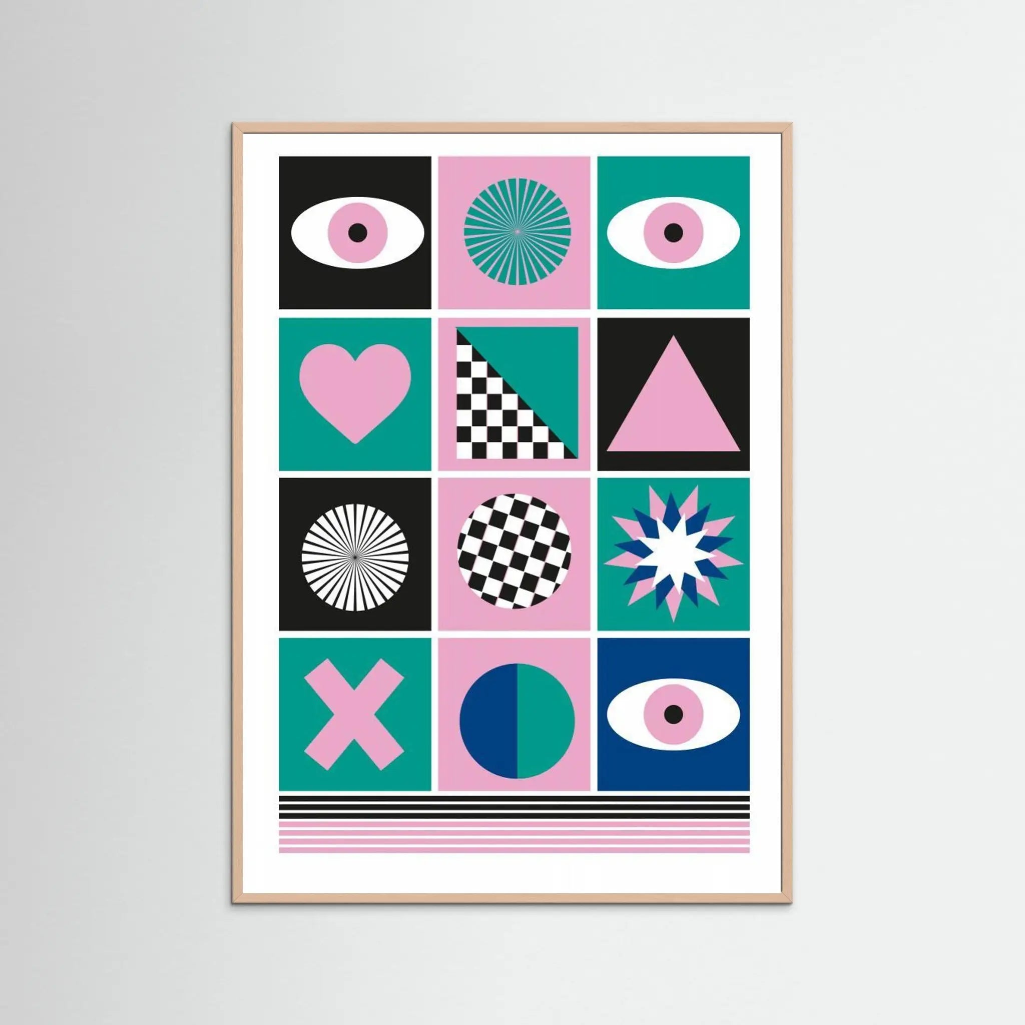 Poster-GEOMETRIC III- Sergio Ortiz- TADAM!-affiche-art-print- 21 x 29 cm / 8 x 11″ (A4) / No Frame-21 x 29 cm / 8 x 11″ (A4) / Black Wood-21 x 29 cm / 8 x 11″ (A4) / Blue Wood-21 x 29 cm / 8 x 11″ (A4) / Grey Wood-21 x 29 cm / 8 x 11″ (A4) / Green Wood