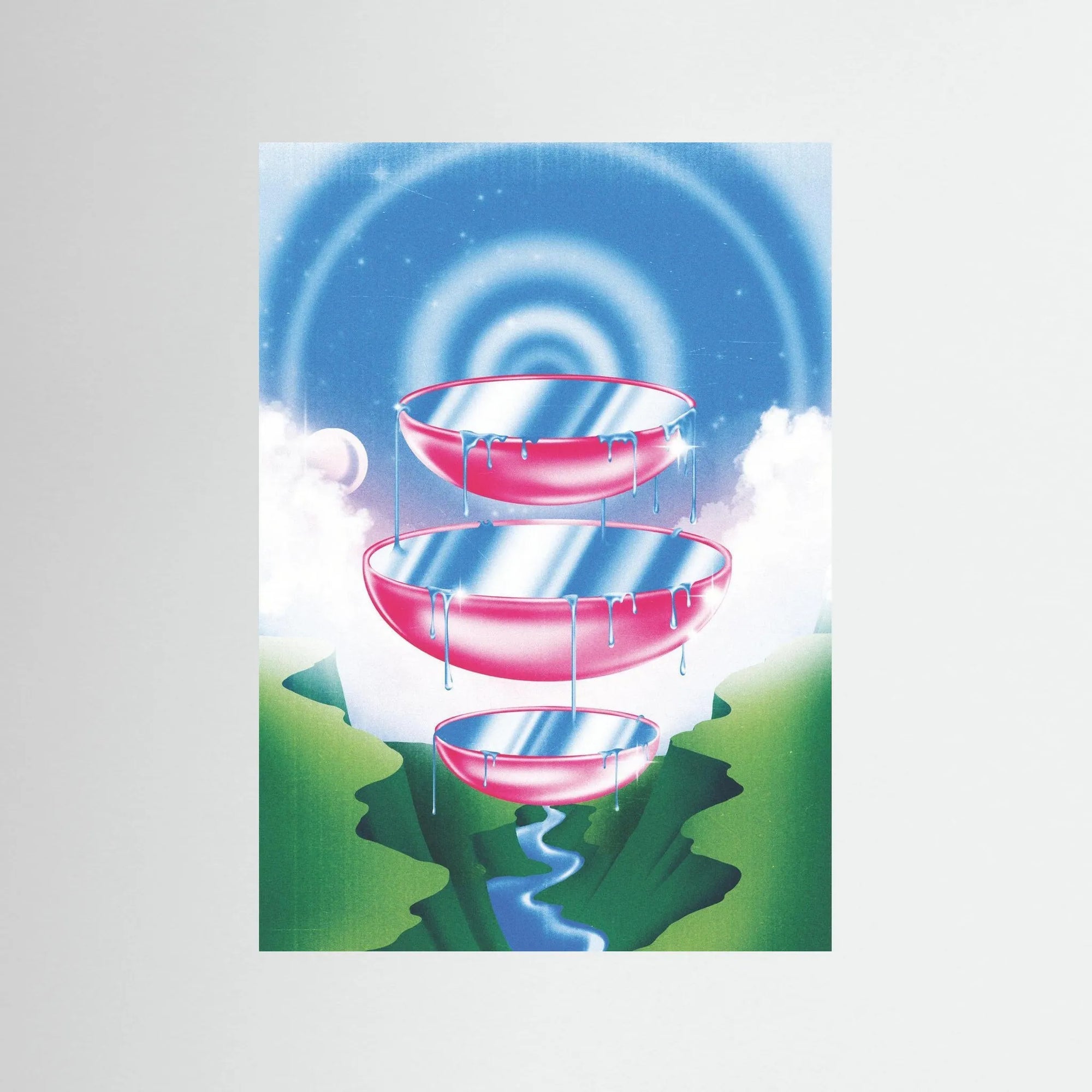 Poster-ORB FOUNTAIN- Rowena Lloyd- TADAM!-affiche-art-print- 21 x 29 cm / 8 x 11″ (A4) / No Frame-21 x 29 cm / 8 x 11″ (A4) / Black Wood-21 x 29 cm / 8 x 11″ (A4) / Blue Wood-21 x 29 cm / 8 x 11″ (A4) / Grey Wood-21 x 29 cm / 8 x 11″ (A4) / Green Wood