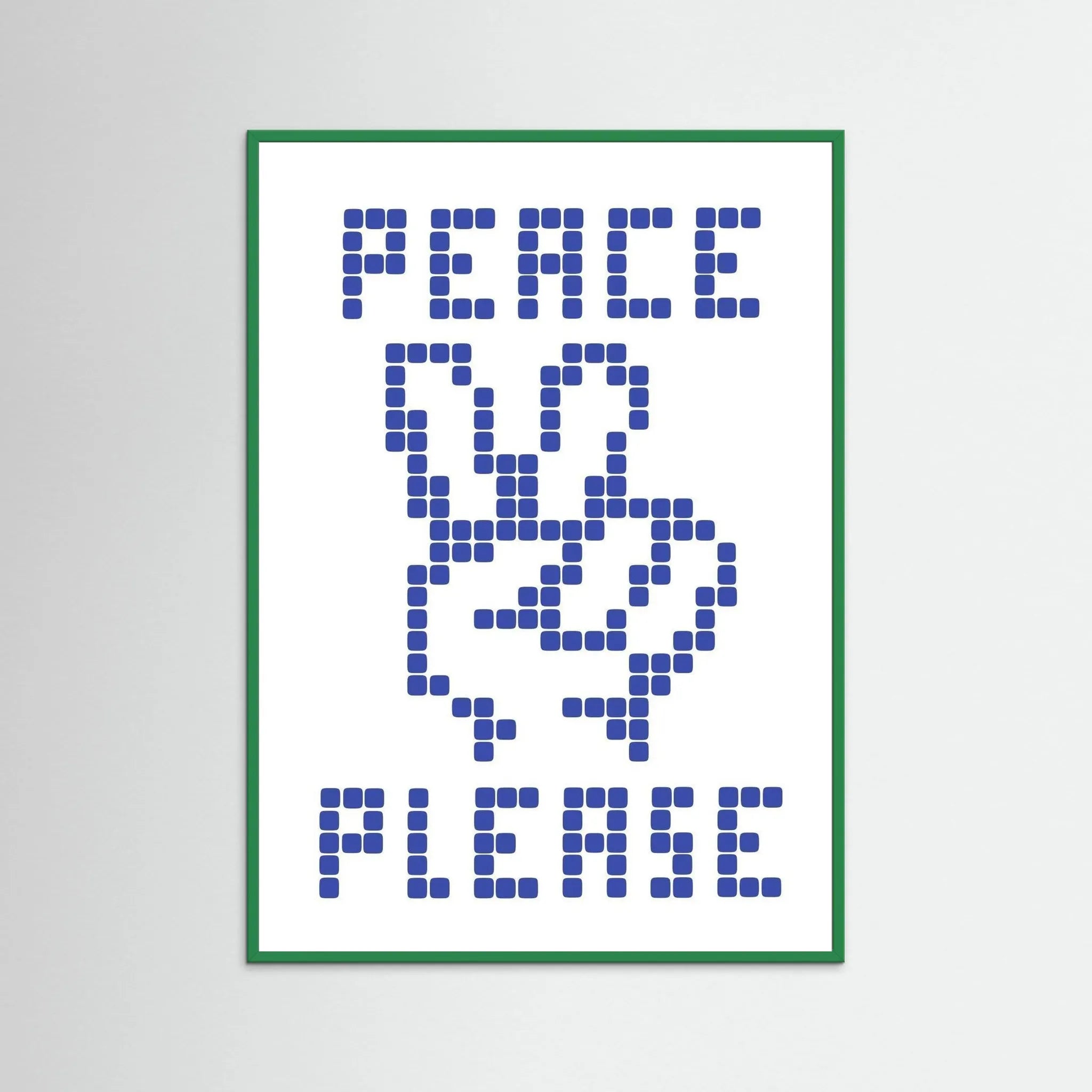 Poster-PEACE PLEASE- Eric Schwarz- TADAM!-affiche-art-print- 21 x 29 cm / 8 x 11″ (A4) / No Frame-21 x 29 cm / 8 x 11″ (A4) / Black Wood-21 x 29 cm / 8 x 11″ (A4) / Blue Wood-21 x 29 cm / 8 x 11″ (A4) / Grey Wood-21 x 29 cm / 8 x 11″ (A4) / Green Wood