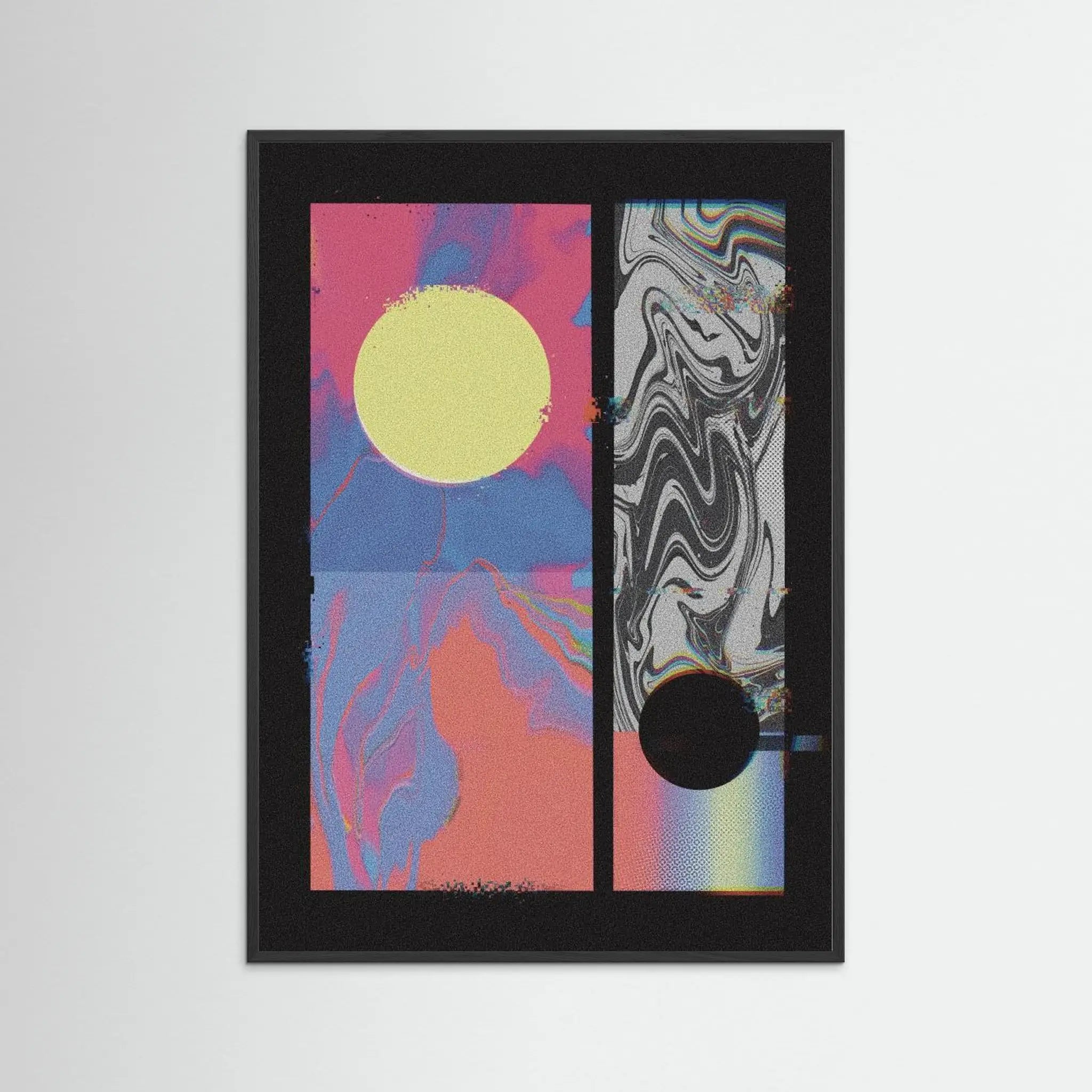 Poster-PIXEL SUNSET- Amy Louise Baker- TADAM!-affiche-art-print- 21 x 29 cm / 8 x 11″ (A4) / No Frame-21 x 29 cm / 8 x 11″ (A4) / Black Wood-21 x 29 cm / 8 x 11″ (A4) / Blue Wood-21 x 29 cm / 8 x 11″ (A4) / Grey Wood-21 x 29 cm / 8 x 11″ (A4) / Green Wood