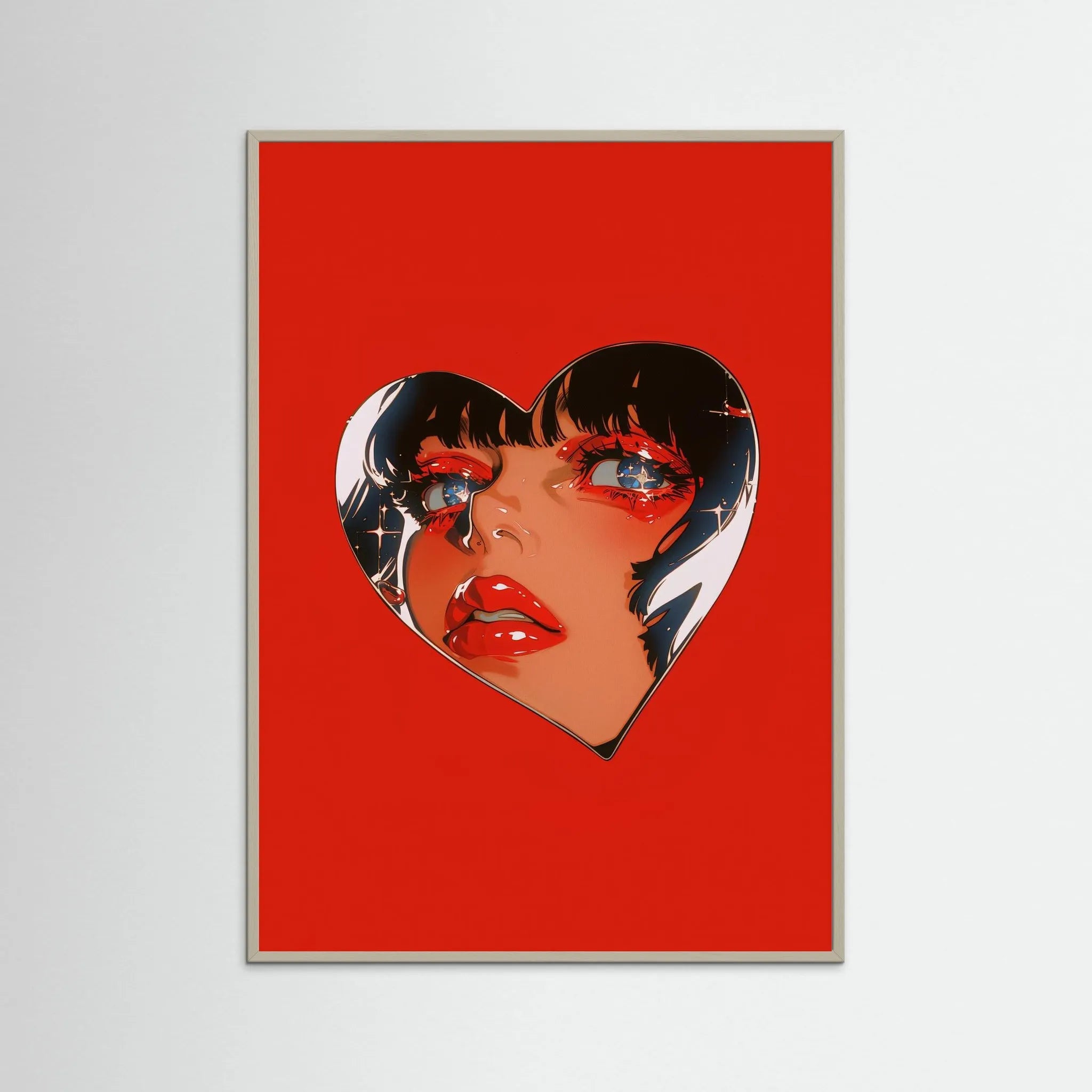 Poster-RED HEART- Alex Parnassus- TADAM!-affiche-art-print- 21 x 29 cm / 8 x 11″ (A4) / No Frame-21 x 29 cm / 8 x 11″ (A4) / Black Wood-21 x 29 cm / 8 x 11″ (A4) / Blue Wood-21 x 29 cm / 8 x 11″ (A4) / Grey Wood-21 x 29 cm / 8 x 11″ (A4) / Green Wood