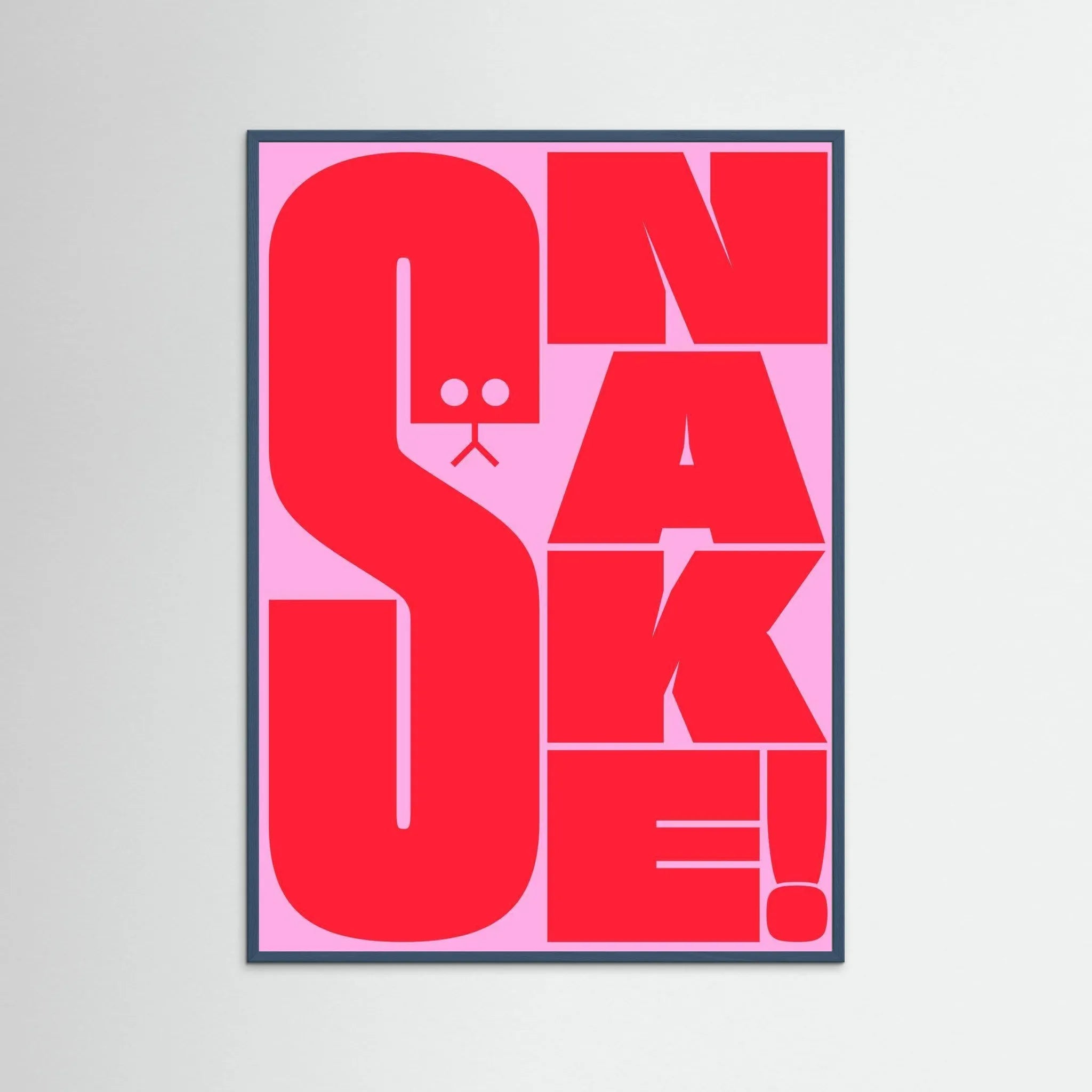 Poster-SNAKE 1- Jérôme Bizien- TADAM!-affiche-art-print- 21 x 29 cm / 8 x 11″ (A4) / No Frame-21 x 29 cm / 8 x 11″ (A4) / Black Wood-21 x 29 cm / 8 x 11″ (A4) / Blue Wood-21 x 29 cm / 8 x 11″ (A4) / Grey Wood-21 x 29 cm / 8 x 11″ (A4) / Green Wood