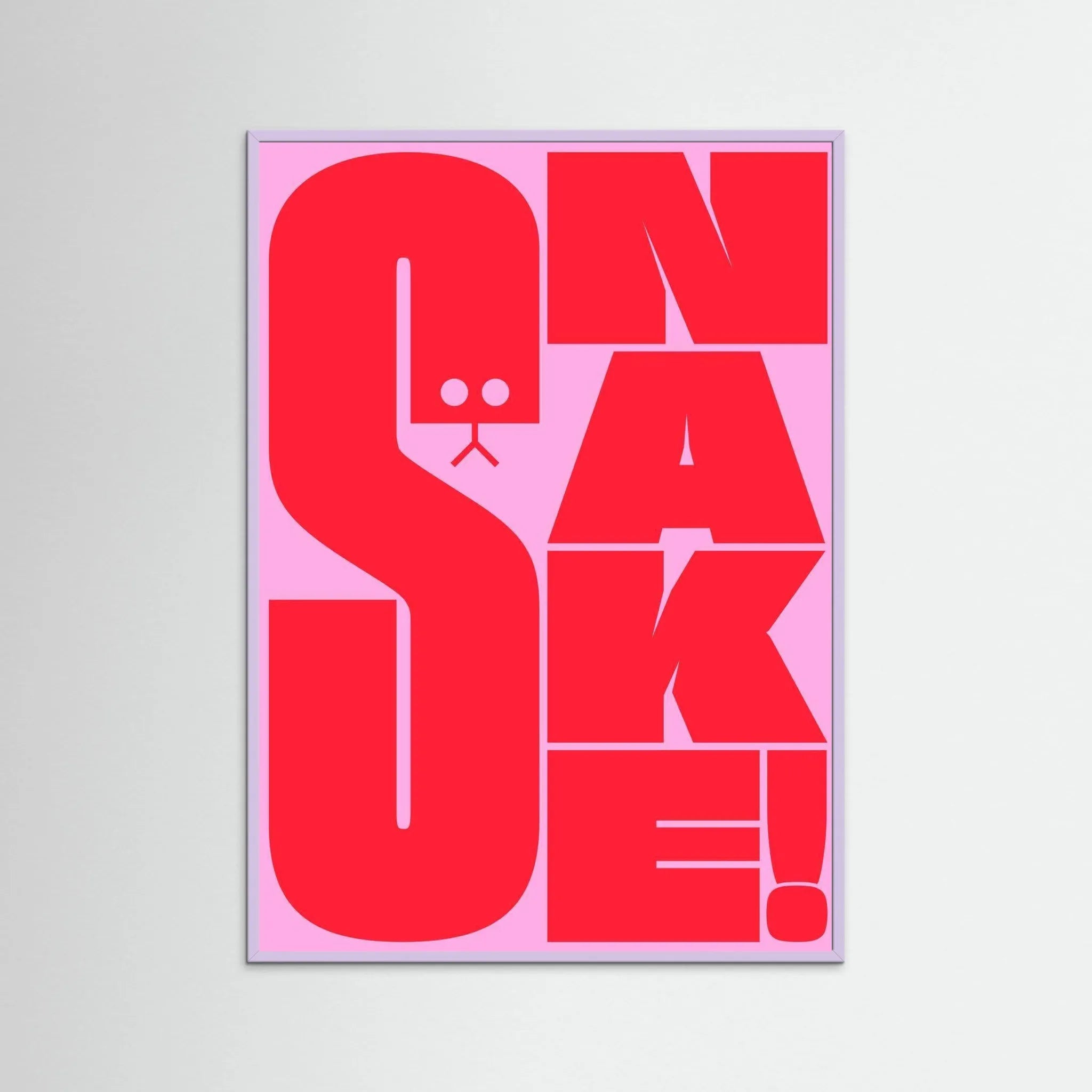 Poster-SNAKE 1- Jérôme Bizien- TADAM!-affiche-art-print- 21 x 29 cm / 8 x 11″ (A4) / No Frame-21 x 29 cm / 8 x 11″ (A4) / Black Wood-21 x 29 cm / 8 x 11″ (A4) / Blue Wood-21 x 29 cm / 8 x 11″ (A4) / Grey Wood-21 x 29 cm / 8 x 11″ (A4) / Green Wood