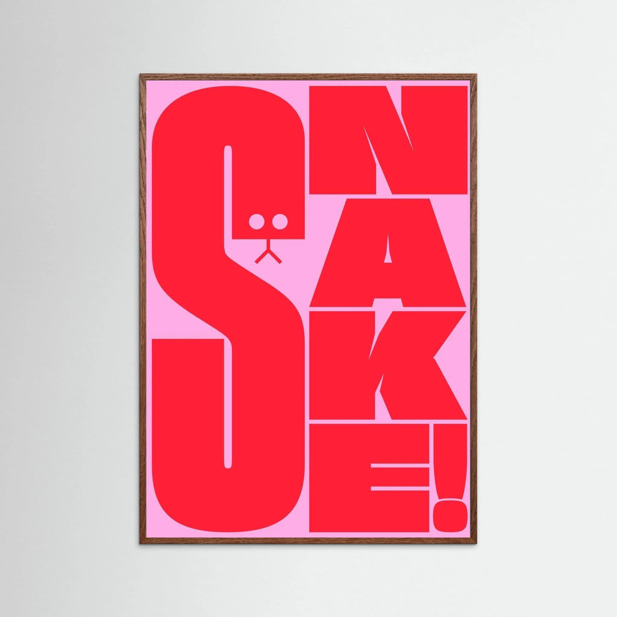 Poster-SNAKE 1- Jérôme Bizien- TADAM!-affiche-art-print- 21 x 29 cm / 8 x 11″ (A4) / No Frame-21 x 29 cm / 8 x 11″ (A4) / Black Wood-21 x 29 cm / 8 x 11″ (A4) / Blue Wood-21 x 29 cm / 8 x 11″ (A4) / Grey Wood-21 x 29 cm / 8 x 11″ (A4) / Green Wood