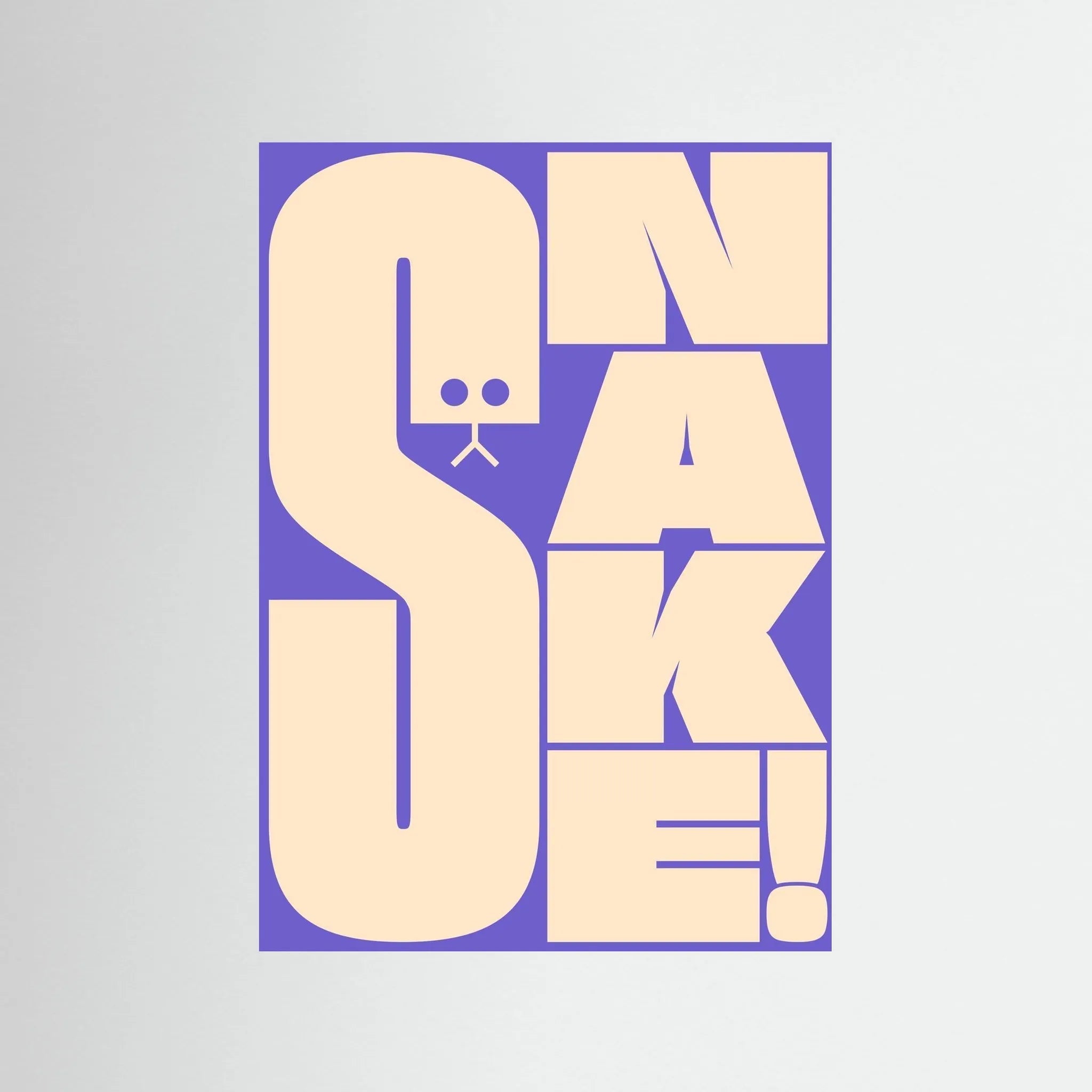 Poster-SNAKE 2- Jérôme Bizien- TADAM!-affiche-art-print- 21 x 29 cm / 8 x 11″ (A4) / No Frame-21 x 29 cm / 8 x 11″ (A4) / Black Wood-21 x 29 cm / 8 x 11″ (A4) / Blue Wood-21 x 29 cm / 8 x 11″ (A4) / Grey Wood-21 x 29 cm / 8 x 11″ (A4) / Green Wood