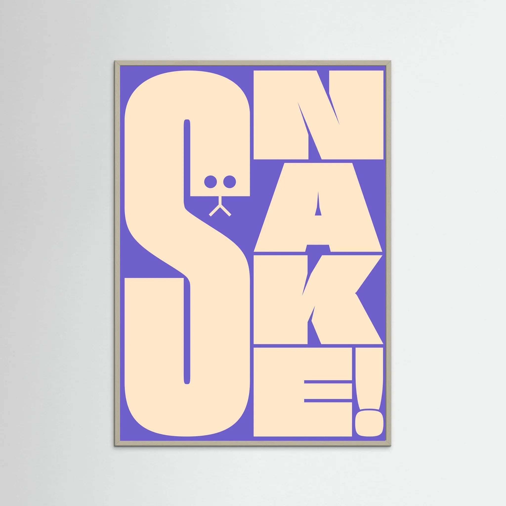 Poster-SNAKE 2- Jérôme Bizien- TADAM!-affiche-art-print- 21 x 29 cm / 8 x 11″ (A4) / No Frame-21 x 29 cm / 8 x 11″ (A4) / Black Wood-21 x 29 cm / 8 x 11″ (A4) / Blue Wood-21 x 29 cm / 8 x 11″ (A4) / Grey Wood-21 x 29 cm / 8 x 11″ (A4) / Green Wood