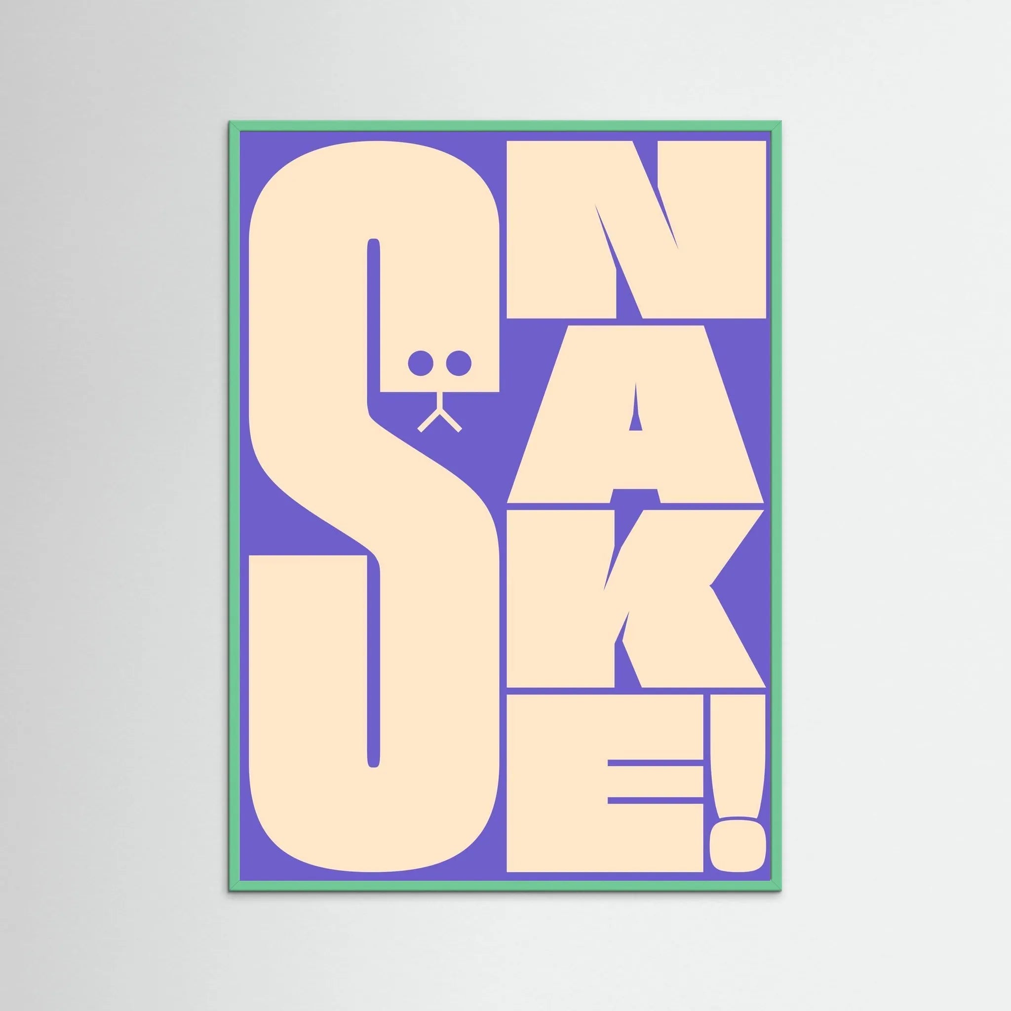 Poster-SNAKE 2- Jérôme Bizien- TADAM!-affiche-art-print- 21 x 29 cm / 8 x 11″ (A4) / No Frame-21 x 29 cm / 8 x 11″ (A4) / Black Wood-21 x 29 cm / 8 x 11″ (A4) / Blue Wood-21 x 29 cm / 8 x 11″ (A4) / Grey Wood-21 x 29 cm / 8 x 11″ (A4) / Green Wood