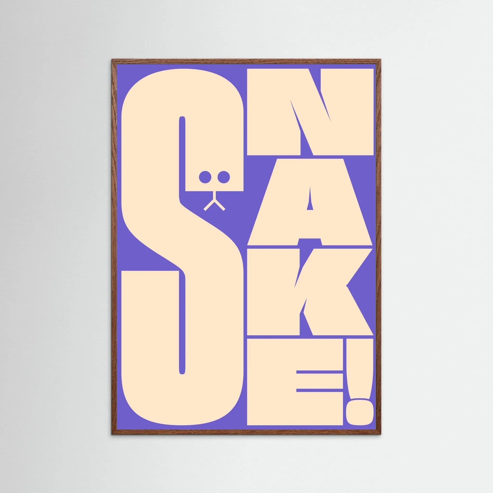 Poster-SNAKE 2- Jérôme Bizien- TADAM!-affiche-art-print- 21 x 29 cm / 8 x 11″ (A4) / No Frame-21 x 29 cm / 8 x 11″ (A4) / Black Wood-21 x 29 cm / 8 x 11″ (A4) / Blue Wood-21 x 29 cm / 8 x 11″ (A4) / Grey Wood-21 x 29 cm / 8 x 11″ (A4) / Green Wood