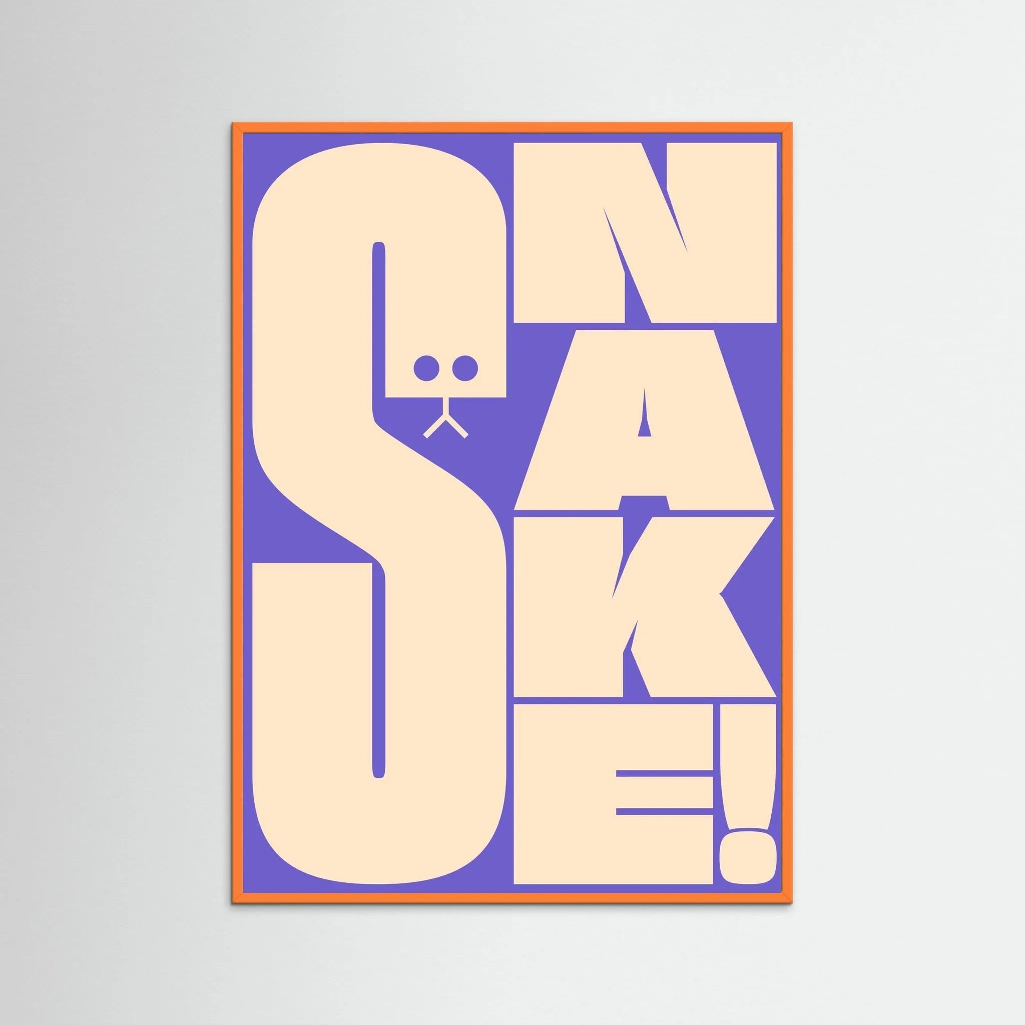 Poster-SNAKE 2- Jérôme Bizien- TADAM!-affiche-art-print- 21 x 29 cm / 8 x 11″ (A4) / No Frame-21 x 29 cm / 8 x 11″ (A4) / Black Wood-21 x 29 cm / 8 x 11″ (A4) / Blue Wood-21 x 29 cm / 8 x 11″ (A4) / Grey Wood-21 x 29 cm / 8 x 11″ (A4) / Green Wood