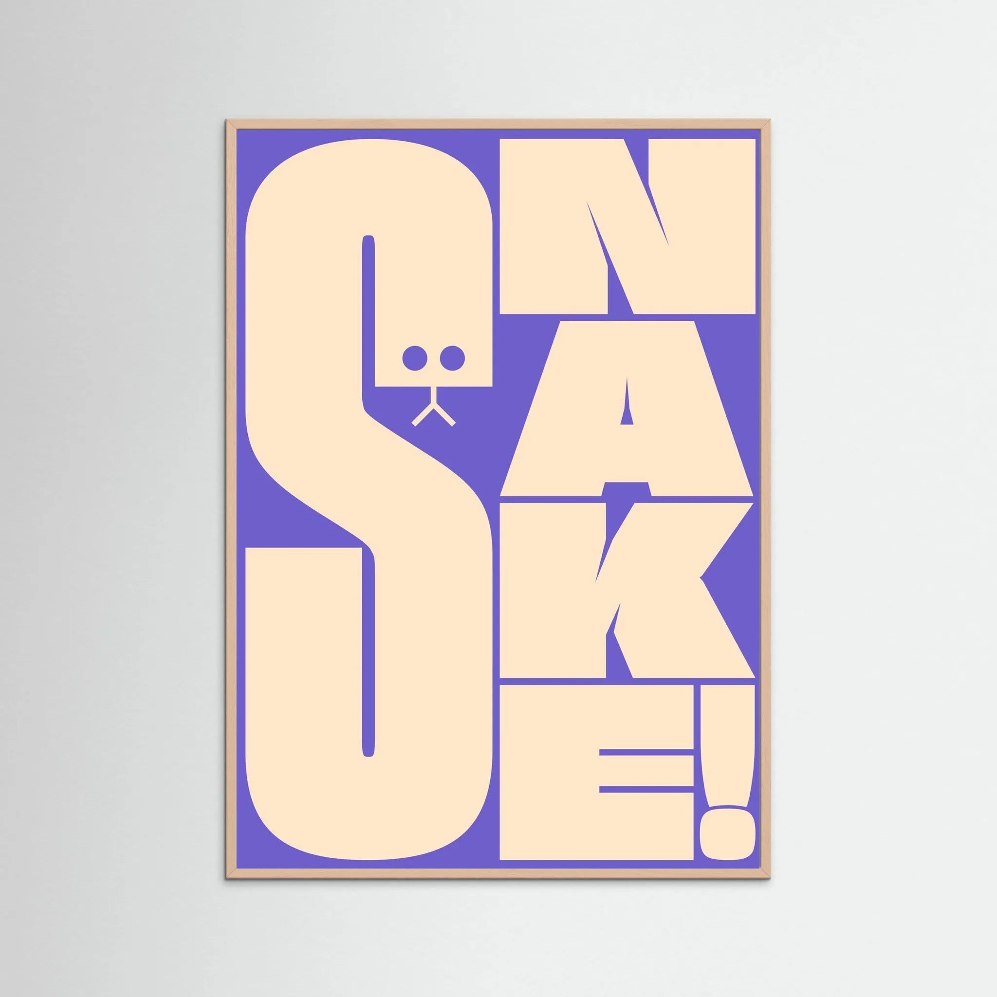 Poster-SNAKE 2- Jérôme Bizien- TADAM!-affiche-art-print- 21 x 29 cm / 8 x 11″ (A4) / No Frame-21 x 29 cm / 8 x 11″ (A4) / Black Wood-21 x 29 cm / 8 x 11″ (A4) / Blue Wood-21 x 29 cm / 8 x 11″ (A4) / Grey Wood-21 x 29 cm / 8 x 11″ (A4) / Green Wood