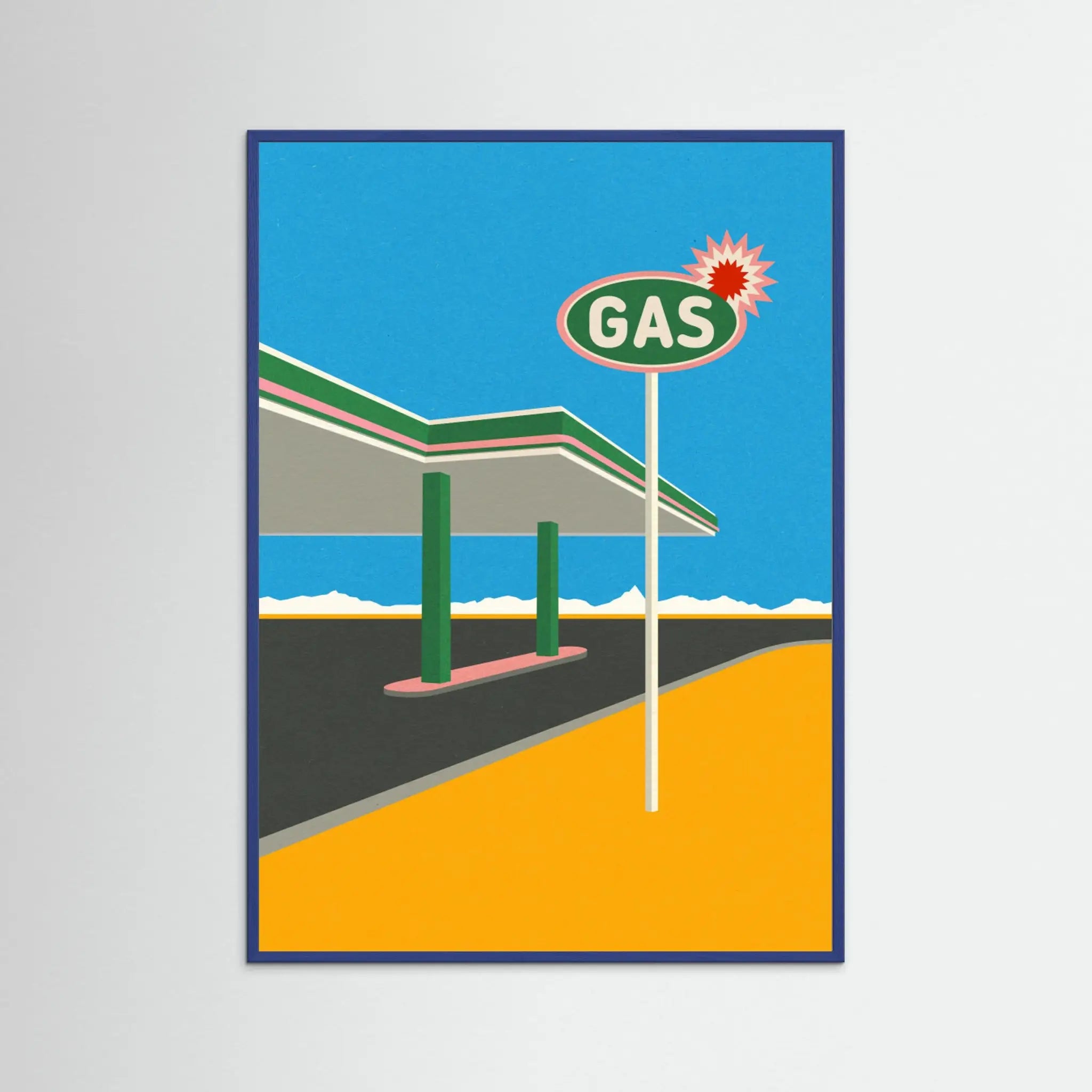Poster-SPARK GAS STATION- Rosi Feist- TADAM!-affiche-art-print- 21 x 29 cm / 8 x 11″ (A4) / No Frame-21 x 29 cm / 8 x 11″ (A4) / Black Wood-21 x 29 cm / 8 x 11″ (A4) / Blue Wood-21 x 29 cm / 8 x 11″ (A4) / Grey Wood-21 x 29 cm / 8 x 11″ (A4) / Green Wood