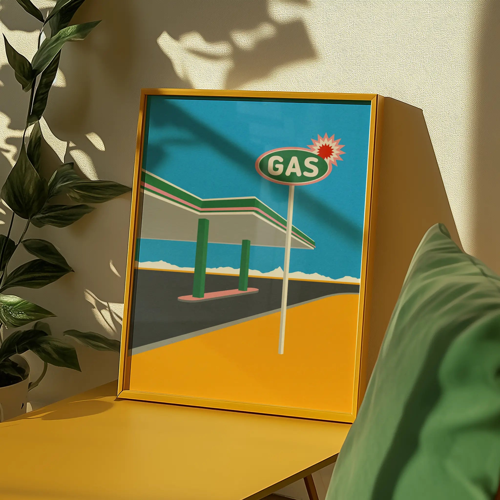 Poster-SPARK GAS STATION- Rosi Feist- TADAM!-affiche-art-print- 21 x 29 cm / 8 x 11″ (A4) / No Frame-21 x 29 cm / 8 x 11″ (A4) / Black Wood-21 x 29 cm / 8 x 11″ (A4) / Blue Wood-21 x 29 cm / 8 x 11″ (A4) / Grey Wood-21 x 29 cm / 8 x 11″ (A4) / Green Wood