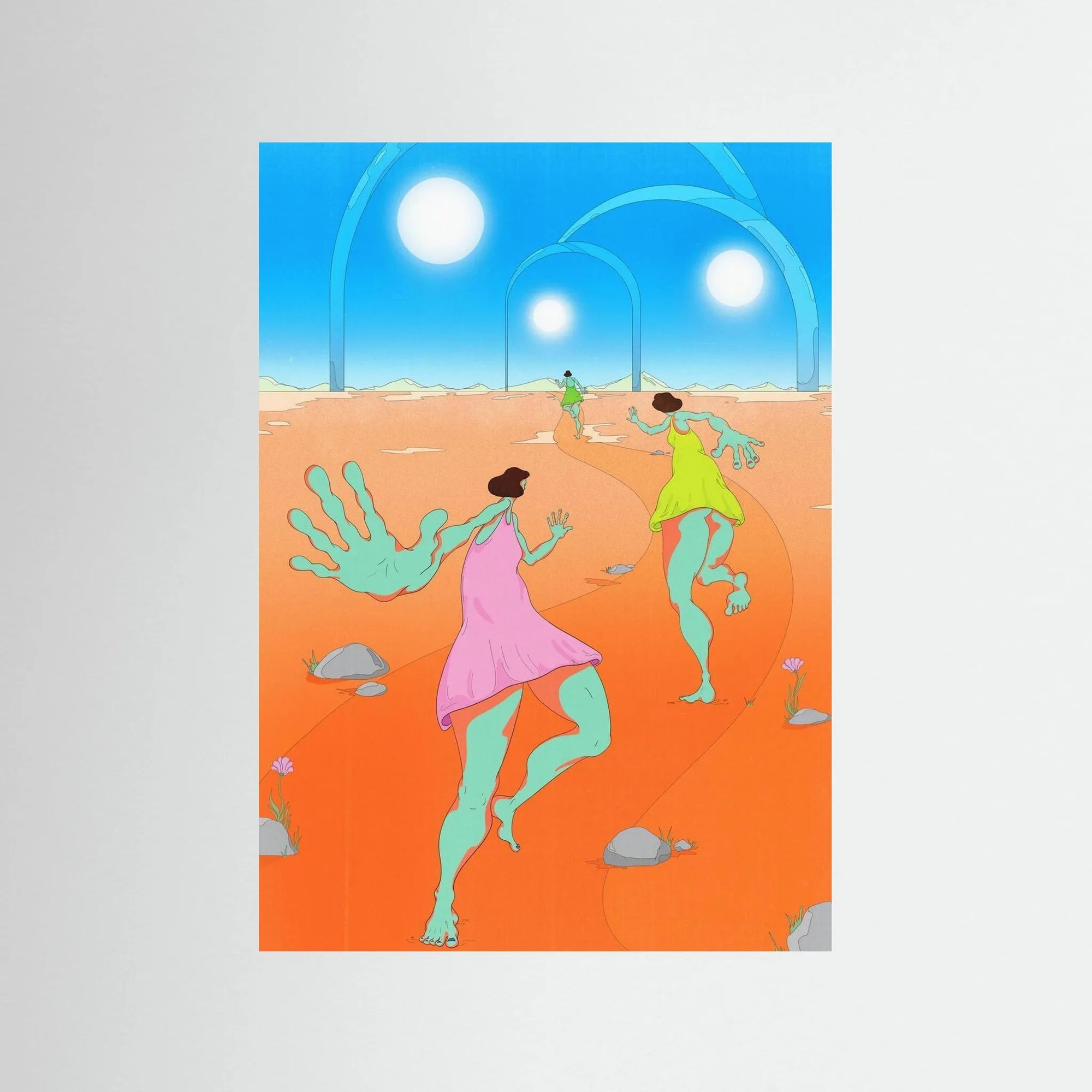 Poster-TRIPLETS- Rowena Lloyd- TADAM!-affiche-art-print- 21 x 29 cm / 8 x 11″ (A4) / No Frame-21 x 29 cm / 8 x 11″ (A4) / Black Wood-21 x 29 cm / 8 x 11″ (A4) / Blue Wood-21 x 29 cm / 8 x 11″ (A4) / Grey Wood-21 x 29 cm / 8 x 11″ (A4) / Green Wood