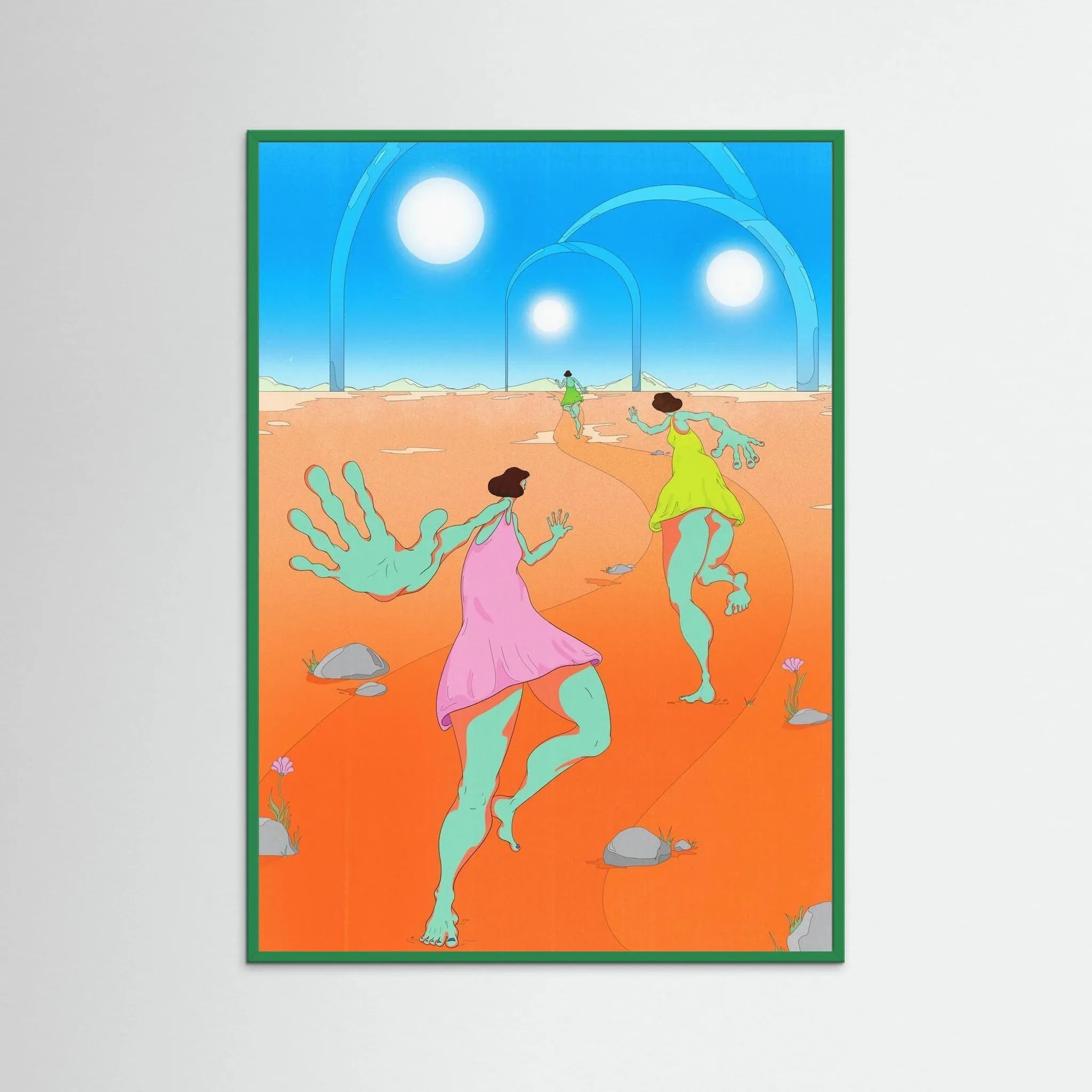 Poster-TRIPLETS- Rowena Lloyd- TADAM!-affiche-art-print- 21 x 29 cm / 8 x 11″ (A4) / No Frame-21 x 29 cm / 8 x 11″ (A4) / Black Wood-21 x 29 cm / 8 x 11″ (A4) / Blue Wood-21 x 29 cm / 8 x 11″ (A4) / Grey Wood-21 x 29 cm / 8 x 11″ (A4) / Green Wood