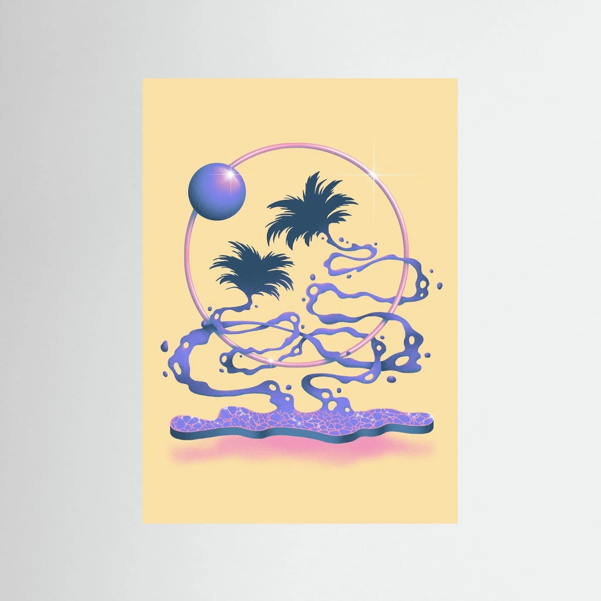 Poster-TWO PALMS- Itamar Makover- TADAM!-affiche-art-print- 21 x 29 cm / 8 x 11″ (A4) / No Frame-21 x 29 cm / 8 x 11″ (A4) / Black Wood-21 x 29 cm / 8 x 11″ (A4) / Blue Wood-21 x 29 cm / 8 x 11″ (A4) / Grey Wood-21 x 29 cm / 8 x 11″ (A4) / Green Wood