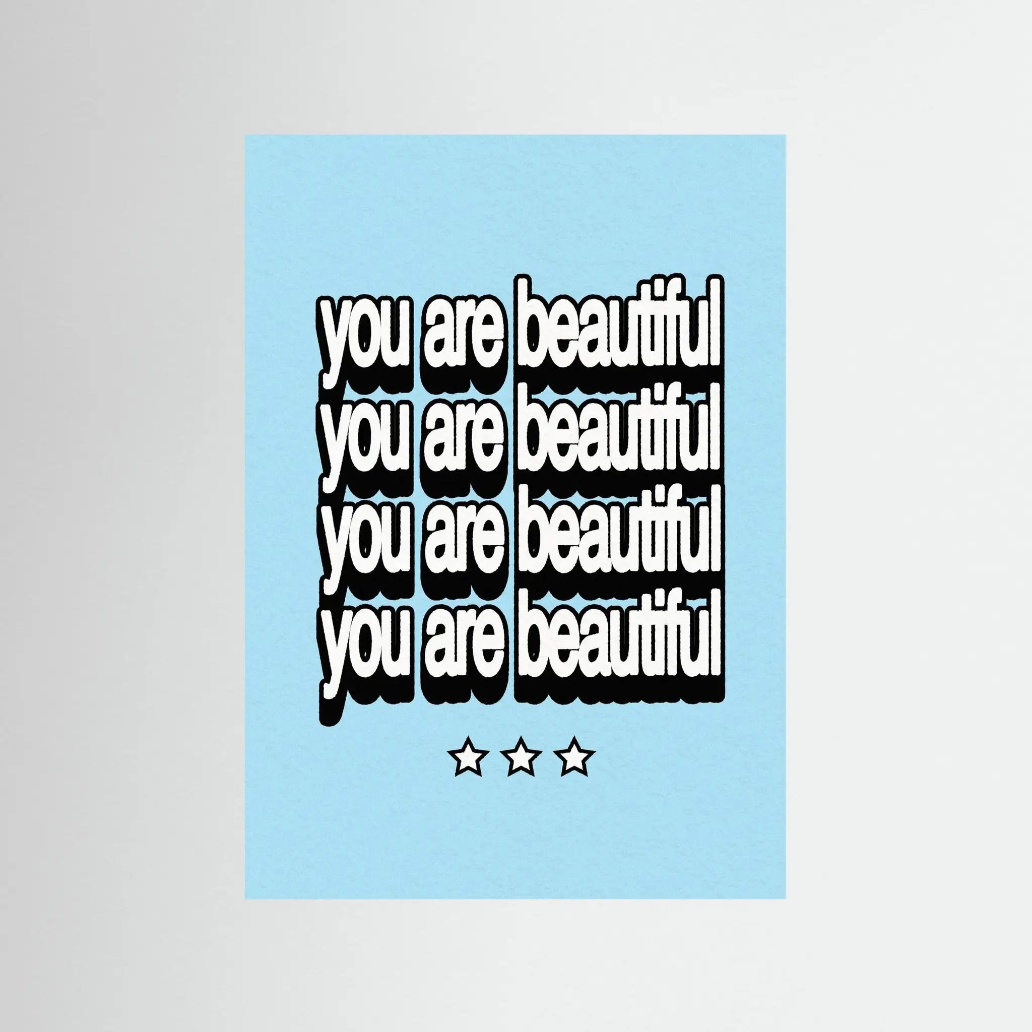 Poster-YOU'RE BEAUTIFUL- Harry Polar- TADAM!-affiche-art-print- 21 x 29 cm / 8 x 11″ (A4) / No Frame-21 x 29 cm / 8 x 11″ (A4) / Black Wood-21 x 29 cm / 8 x 11″ (A4) / Blue Wood-21 x 29 cm / 8 x 11″ (A4) / Grey Wood-21 x 29 cm / 8 x 11″ (A4) / Green Wood