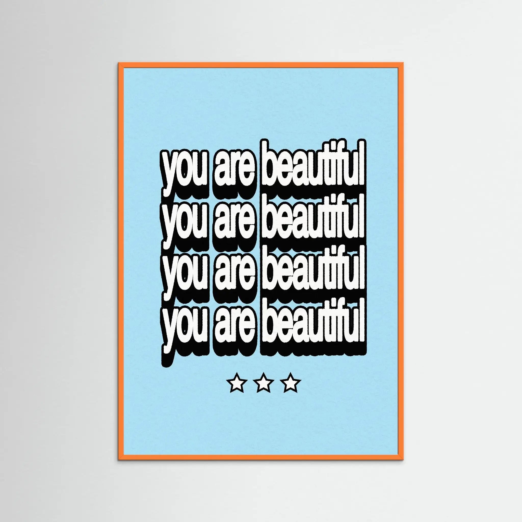 Poster-YOU'RE BEAUTIFUL- Harry Polar- TADAM!-affiche-art-print- 21 x 29 cm / 8 x 11″ (A4) / No Frame-21 x 29 cm / 8 x 11″ (A4) / Black Wood-21 x 29 cm / 8 x 11″ (A4) / Blue Wood-21 x 29 cm / 8 x 11″ (A4) / Grey Wood-21 x 29 cm / 8 x 11″ (A4) / Green Wood