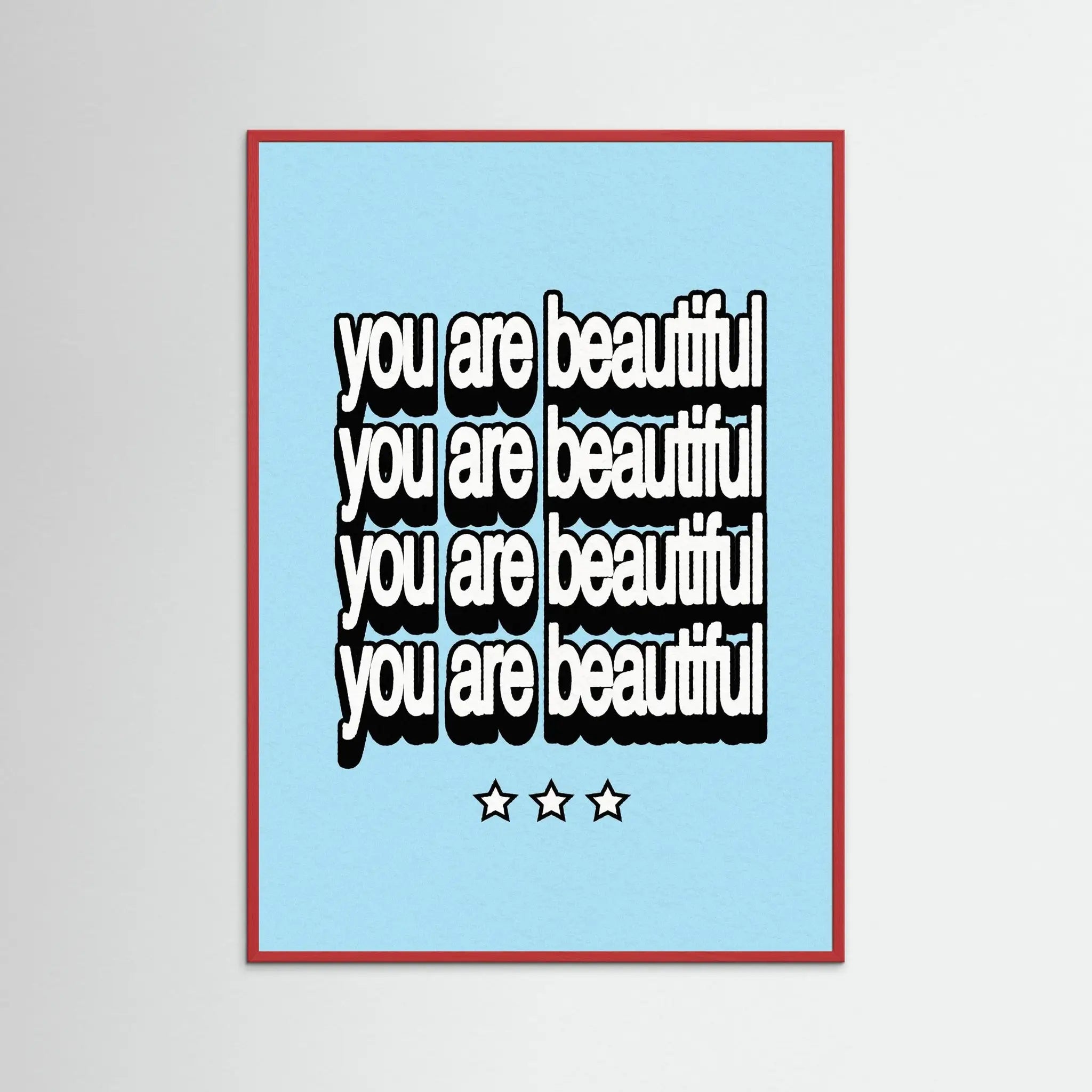 Poster-YOU'RE BEAUTIFUL- Harry Polar- TADAM!-affiche-art-print- 21 x 29 cm / 8 x 11″ (A4) / No Frame-21 x 29 cm / 8 x 11″ (A4) / Black Wood-21 x 29 cm / 8 x 11″ (A4) / Blue Wood-21 x 29 cm / 8 x 11″ (A4) / Grey Wood-21 x 29 cm / 8 x 11″ (A4) / Green Wood