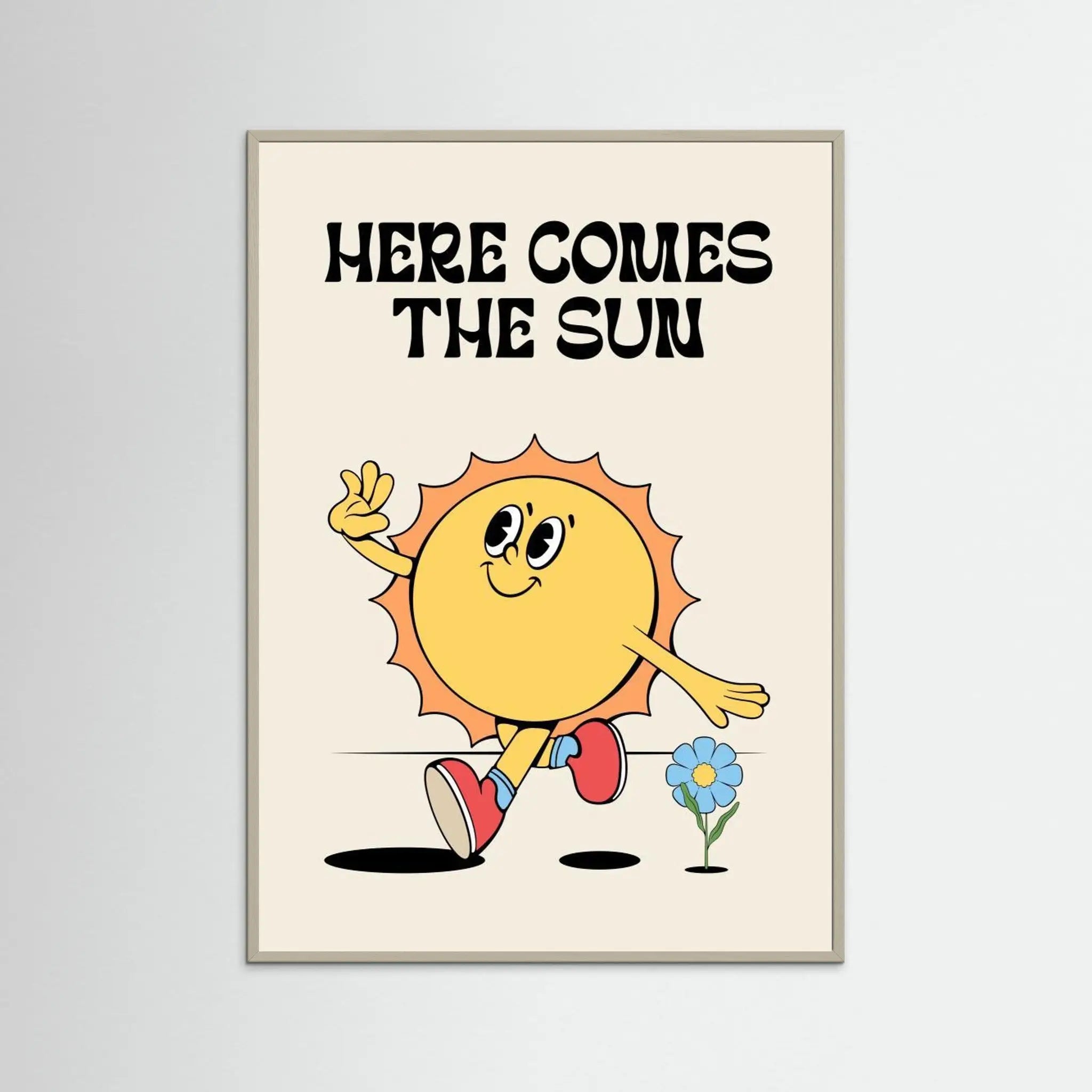 Poster-HERE COMES THE SUN- Alina Shulhouskaya- TADAM!-affiche-art-print- 21 x 29 cm / 8 x 11″ (A4) / No Frame-21 x 29 cm / 8 x 11″ (A4) / Black Wood-21 x 29 cm / 8 x 11″ (A4) / Blue Wood-21 x 29 cm / 8 x 11″ (A4) / Grey Wood-21 x 29 cm / 8 x 11″ (A4) / Green Wood