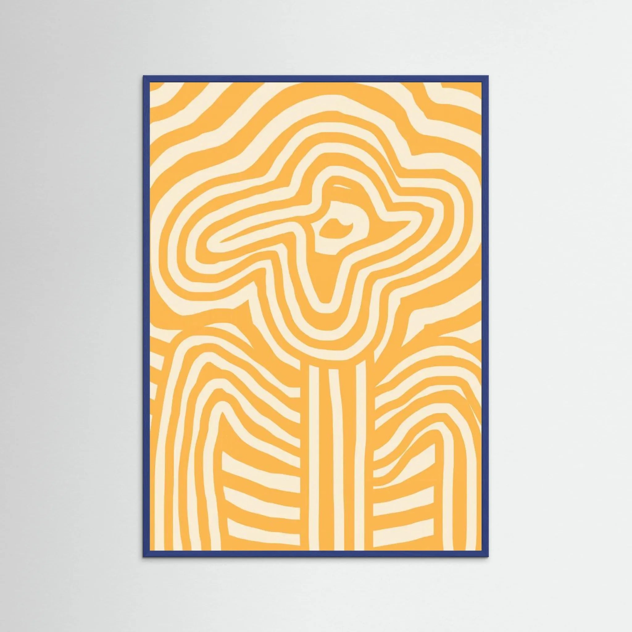 Yellow Striped Flower by Little Dean