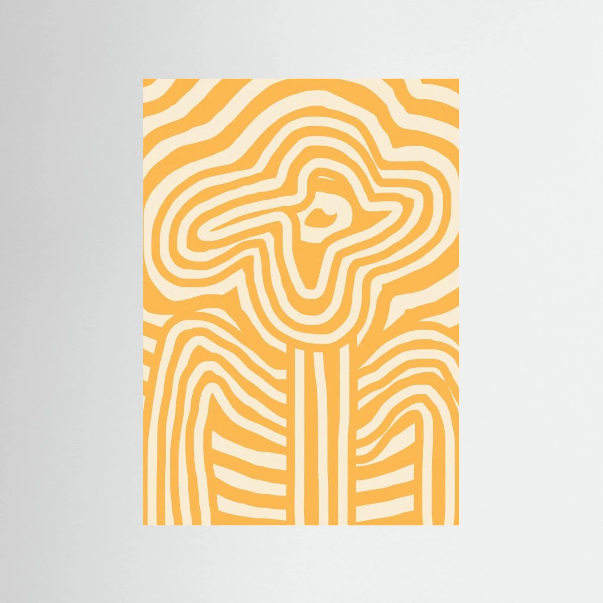 Yellow Striped Flower by Little Dean