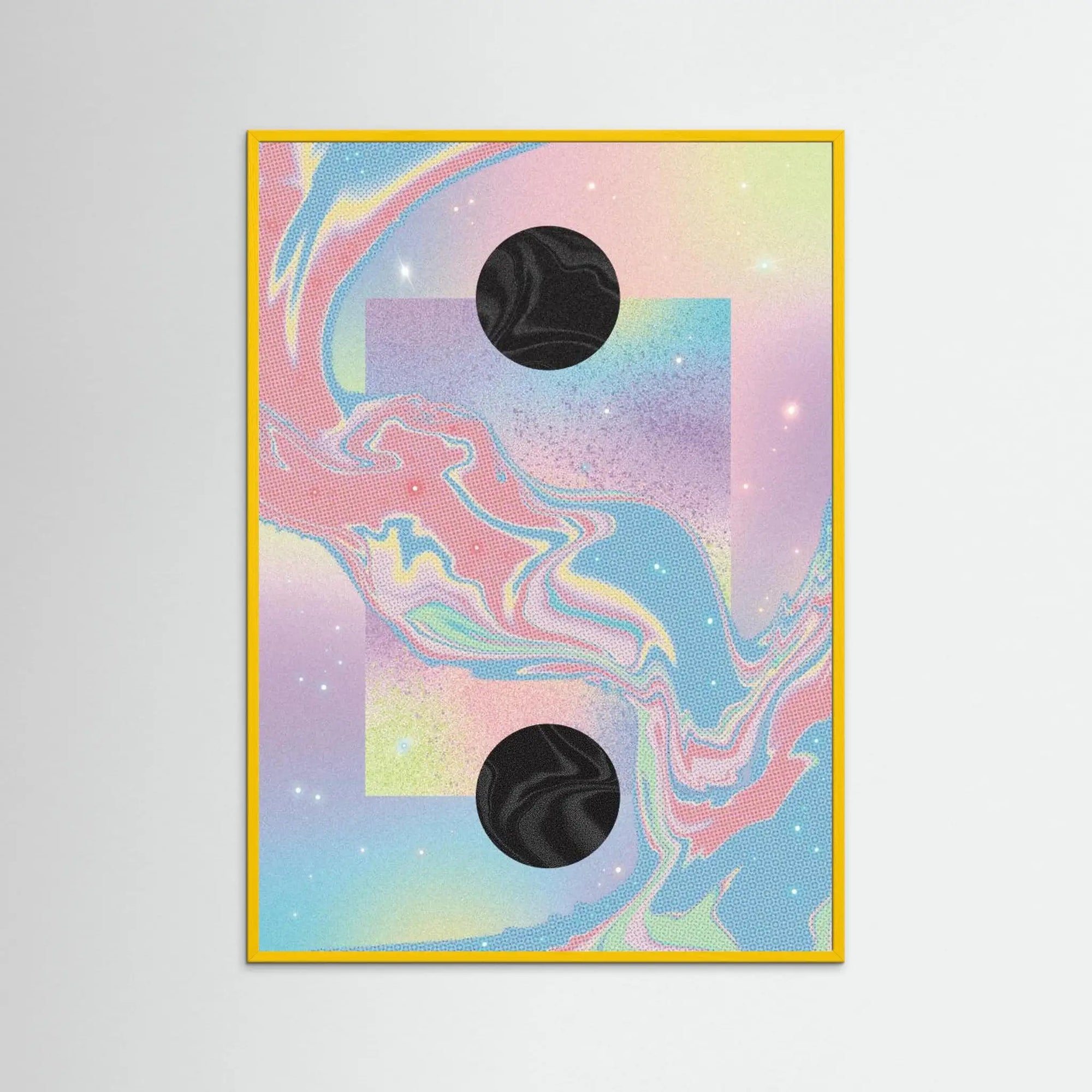 Poster-BLACK HOLE PASTEL COSMOS- Amy Louise Baker- TADAM!-affiche-art-print- 21 x 29 cm / 8 x 11″ (A4) / No Frame-21 x 29 cm / 8 x 11″ (A4) / Black Wood-21 x 29 cm / 8 x 11″ (A4) / Blue Wood-21 x 29 cm / 8 x 11″ (A4) / Grey Wood-21 x 29 cm / 8 x 11″ (A4) / Green Wood