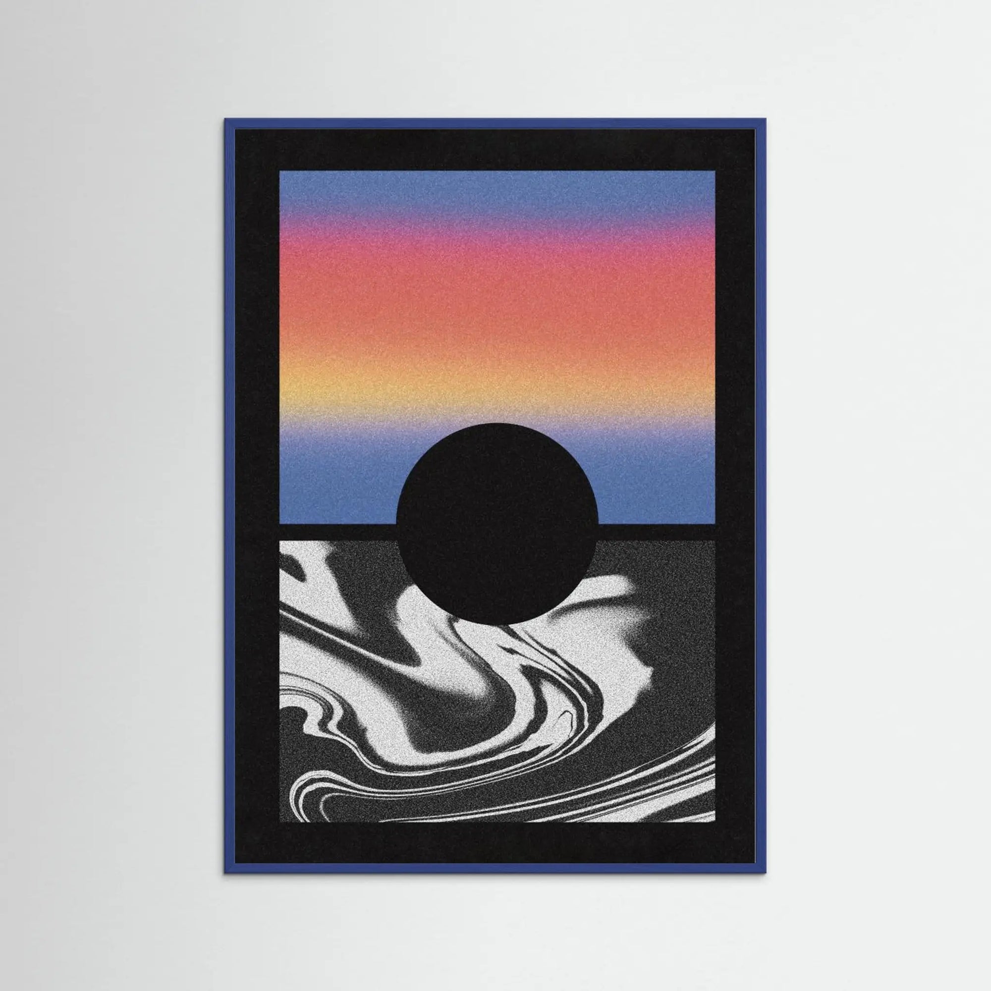 Poster-BLACK WORM HOLE GRADIENT- Amy Louise Baker- TADAM!-affiche-art-print- 21 x 29 cm / 8 x 11″ (A4) / No Frame-21 x 29 cm / 8 x 11″ (A4) / Black Wood-21 x 29 cm / 8 x 11″ (A4) / Blue Wood-21 x 29 cm / 8 x 11″ (A4) / Grey Wood-21 x 29 cm / 8 x 11″ (A4) / Green Wood