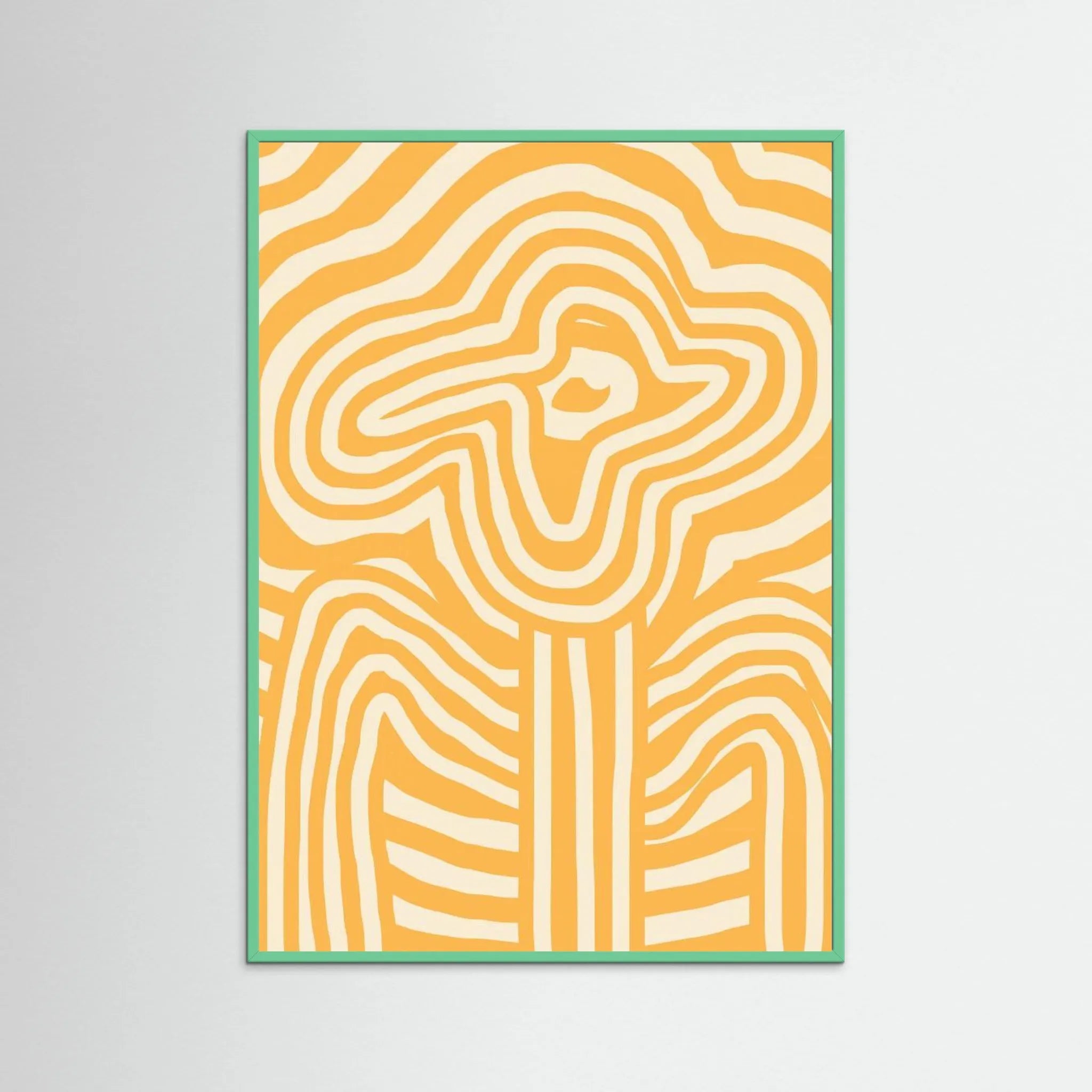 Yellow Striped Flower by Little Dean